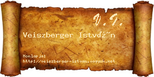 Veiszberger István névjegykártya